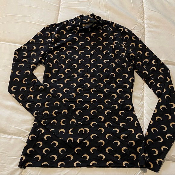 Marine Serra All Over Moon Jersey Second Skin Top - Picture 2 of 3